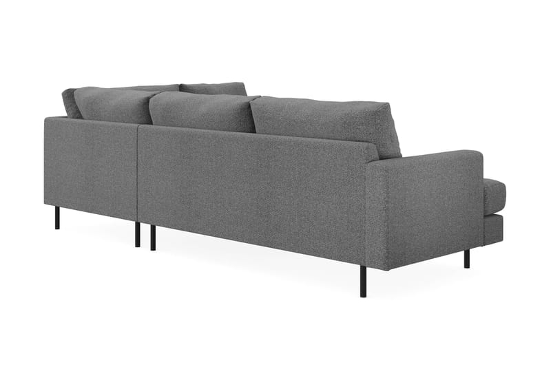 Menard Compact 4-sits Högervänd L-formad Schäslongsoffa i Tyg - Mörkgrå - Möbler - Soffa - Divansoffor & schäslongsoffa