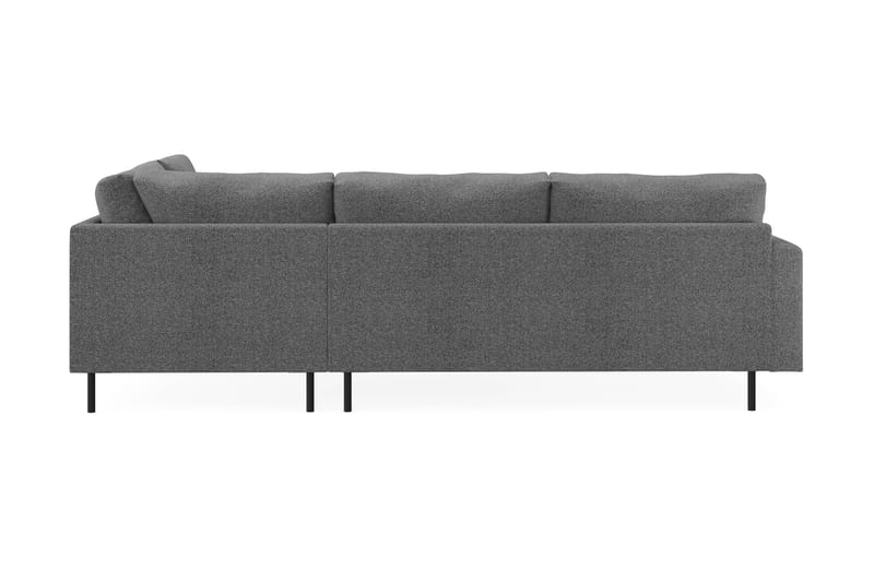 Menard Compact 4-sits Högervänd L-formad Schäslongsoffa i Tyg - Mörkgrå - Möbler - Soffa - Divansoffor & schäslongsoffa