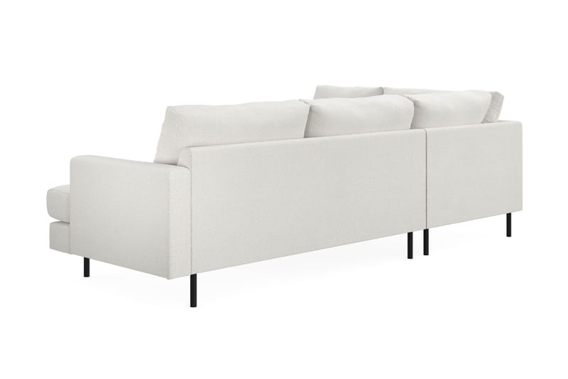Menard Compact 4-sits Vänstervänd L-formad Schäslongsoffa i Bouclé - Vit - Möbler - Soffa - Divansoffor & schäslongsoffa