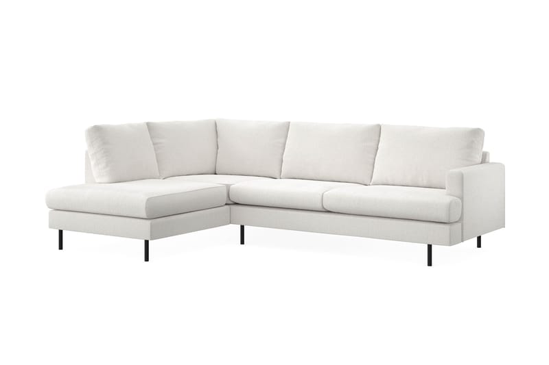 Menard Compact 4-sits Vänstervänd L-formad Schäslongsoffa i Bouclé - Vit - Möbler - Soffa - Divansoffor & schäslongsoffa