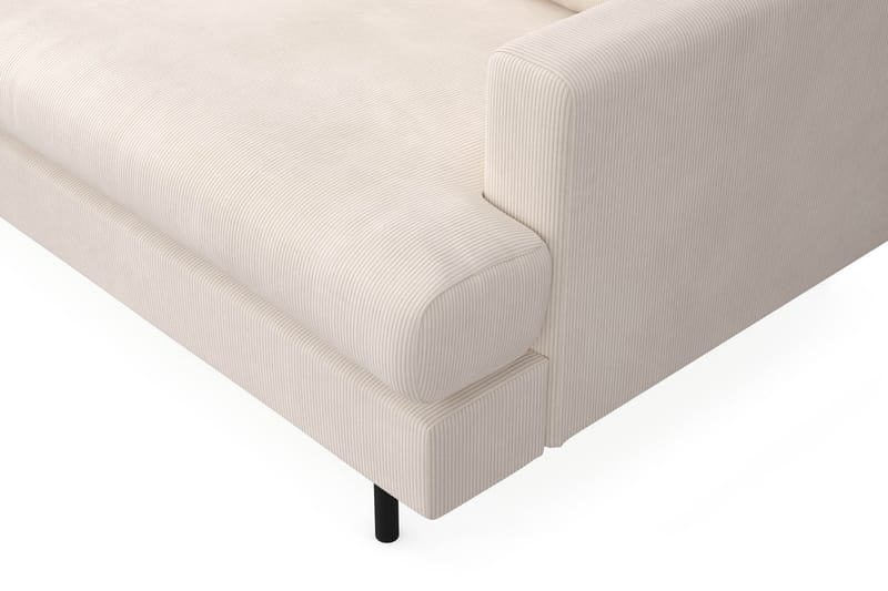Menard Compact 4-sits Vänstervänd L-formad Schäslongsoffa i Manchester - Beige - Möbler - Soffa - Divansoffor & schäslongsoffa