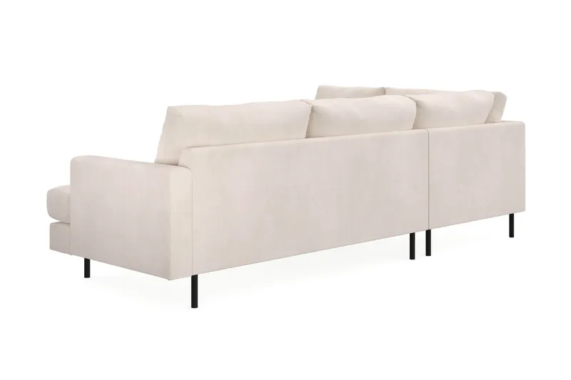 Menard Compact 4-sits Vänstervänd L-formad Schäslongsoffa i Manchester - Beige - Möbler - Soffa - Divansoffor & schäslongsoffa