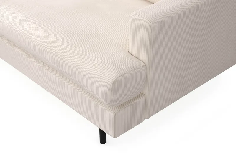 Menard Compact 4-sits Vänstervänd L-formad Schäslongsoffa i Manchester - Beige - Möbler - Soffa - Divansoffor & schäslongsoffa
