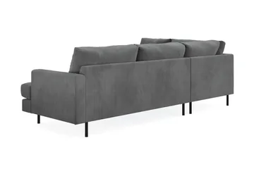 Menard Compact 4-sits Vänstervänd L-formad Schäslongsoffa i Manchester - Grå - Möbler - Soffa - Divansoffor & schäslongsoffa