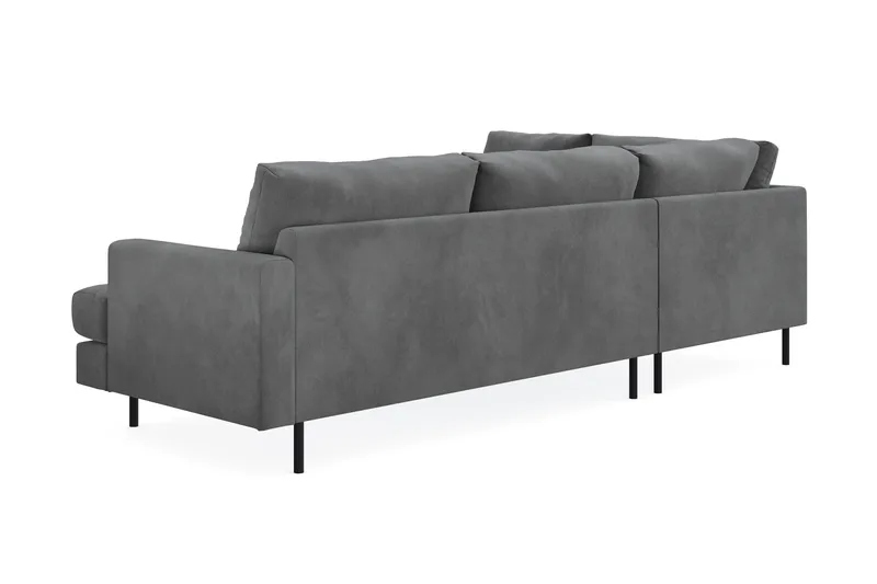 Menard Compact 4-sits Vänstervänd L-formad Schäslongsoffa i Manchester - Grå - Möbler - Soffa - Divansoffor & schäslongsoffa
