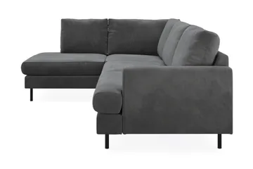 Menard Compact 4-sits Vänstervänd L-formad Schäslongsoffa i Manchester - Grå - Möbler - Soffa - Divansoffor & schäslongsoffa