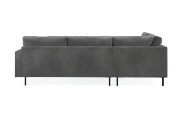 Menard Compact 4-sits Vänstervänd L-formad Schäslongsoffa i Manchester - Grå - Möbler - Soffa - Divansoffor & schäslongsoffa