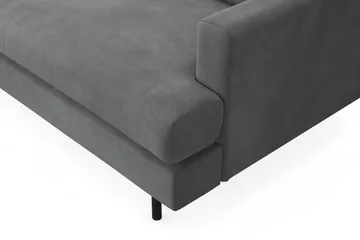 Menard Compact 4-sits Vänstervänd L-formad Schäslongsoffa i Manchester - Grå - Möbler - Soffa - Divansoffor & schäslongsoffa