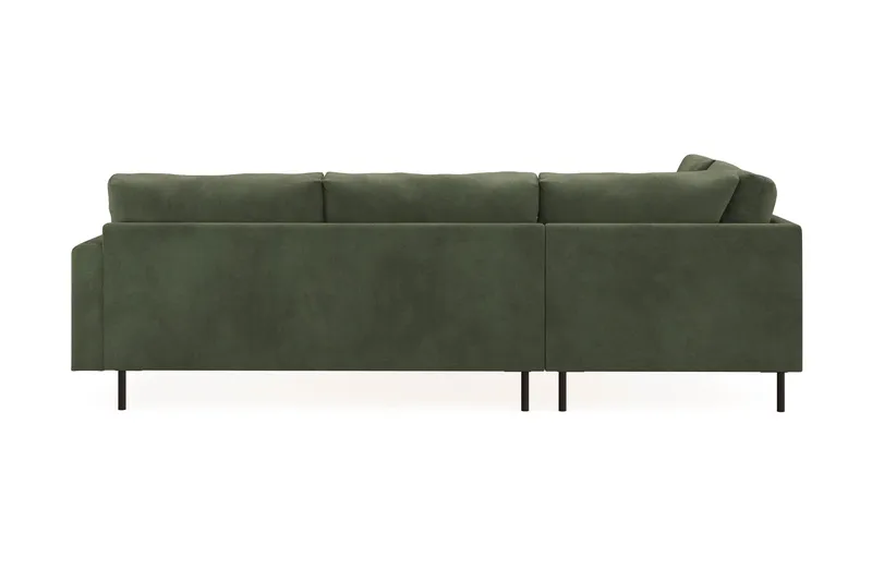 Menard Compact 4-sits Vänstervänd L-formad Schäslongsoffa i Manchester - Grön - Möbler - Soffa - Divansoffor & schäslongsoffa