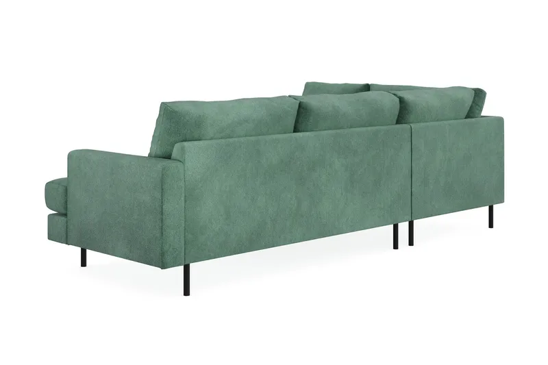 Menard Compact 4-sits Vänstervänd L-formad Schäslongsoffa i Sammet - Mörkgrön - Möbler - Soffa - Divansoffor & schäslongsoffa