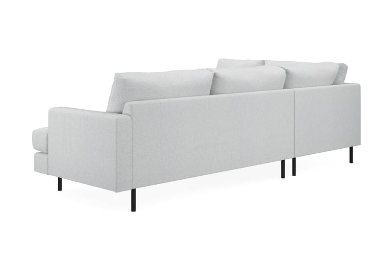 Menard Compact 4-sits Vänstervänd L-formad Schäslongsoffa i Tyg - Ljusgrå - Möbler - Soffa - Divansoffor & schäslongsoffa