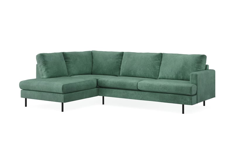 Menard Compact Soffa m. Schäslong 4-sits - Grön - Divansoffor & schäslongsoffa - Skinnsoffor - 2 sits soffa med divan - 3 sits soffa med divan - 4 sits soffa med divan - Sammetssoffa