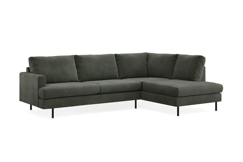 Menard Compact Soffa m. Schäslong 4-sits - Mörkgrön - Divansoffor & schäslongsoffa - 4 sits soffa med divan