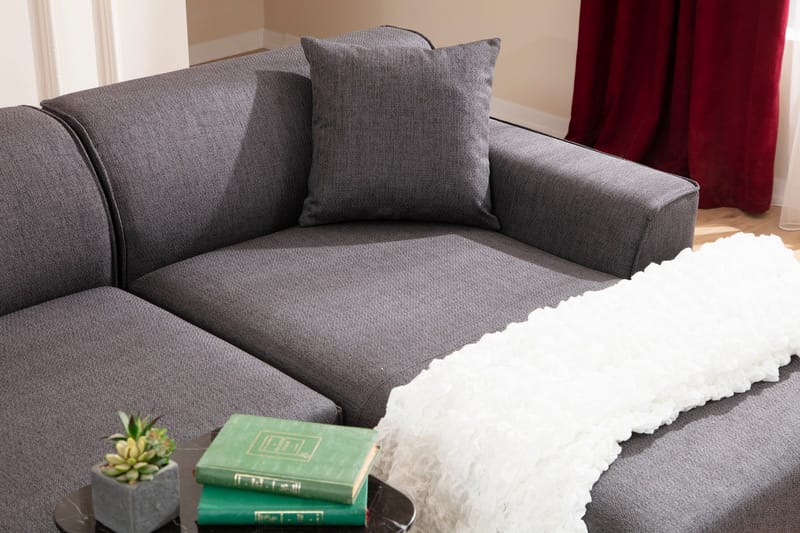 Mississauga Divansoffa 3-sits - Antracit - Möbler - Soffa - Divansoffor & schäslongsoffa - 3 sits soffa med divan