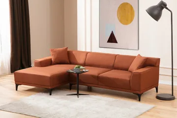 Mississauga Divansoffa 3-sits - Orange - Möbler - Soffa - Divansoffor & schäslongsoffa - 3 sits soffa med divan