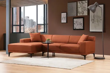 Mississauga Divansoffa 3-sits - Orange - Möbler - Soffa - Divansoffor & schäslongsoffa - 3 sits soffa med divan