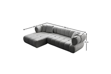 Mississauga Soffa med Divan 3-sits - Grå - Möbler - Soffa - Divansoffor & schäslongsoffa