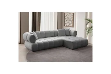 Mississauga Soffa med Divan 3-sits - Grå - Möbler - Soffa - Divansoffor & schäslongsoffa