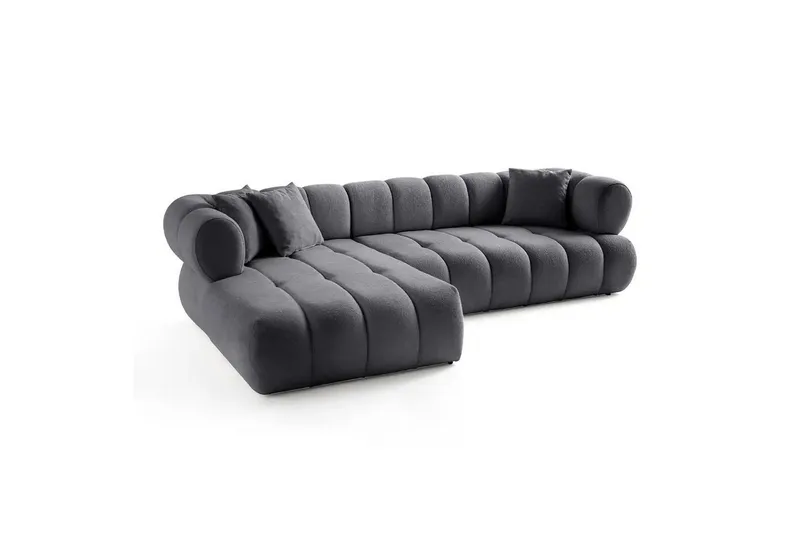 Mississauga Soffa med Divan 3-sits - Mörkgrå - Möbler - Soffa - Divansoffor & schäslongsoffa