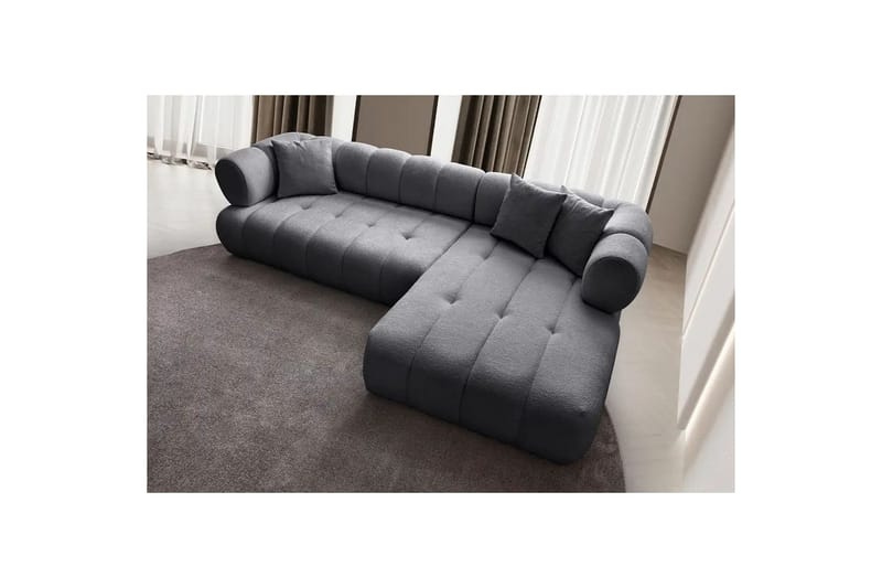 Mississauga Soffa med Divan 3-sits - Mörkgrå - Möbler - Soffa - Divansoffor & schäslongsoffa