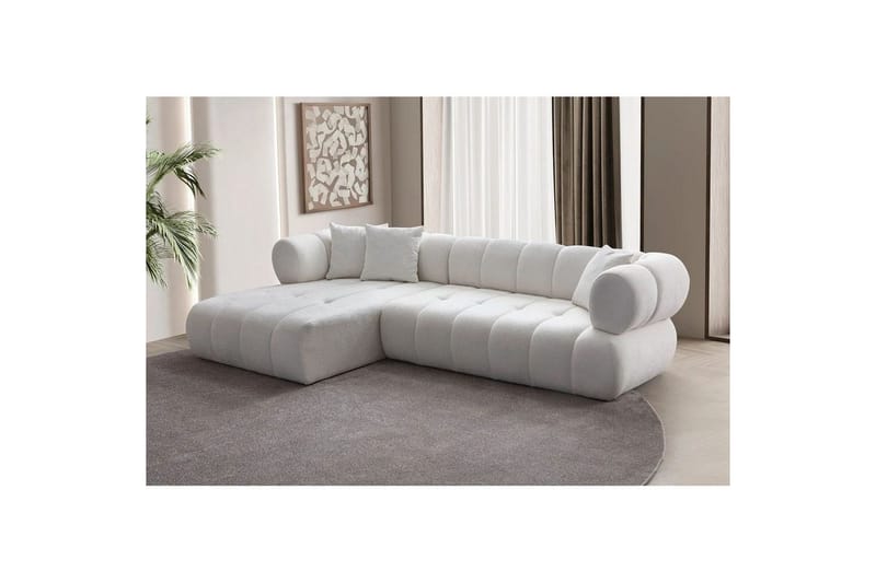 Mississauga Soffa med Divan 3-sits - Vit - Möbler - Soffa - Divansoffor & schäslongsoffa