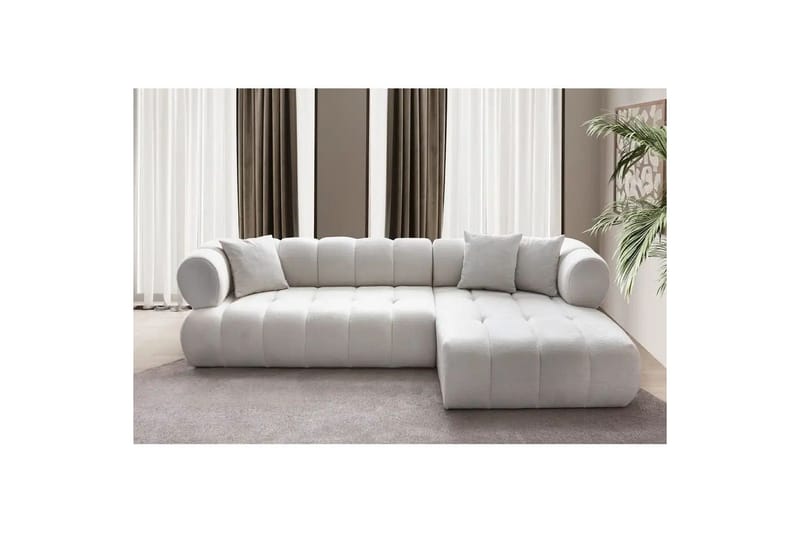 Mississauga Soffa med Divan 3-sits - Vit - Möbler - Soffa - Divansoffor & schäslongsoffa