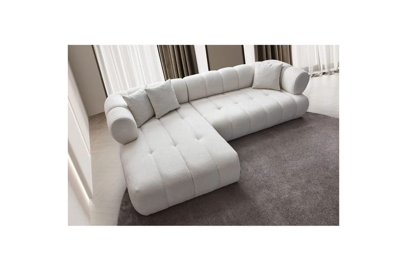 Mississauga Soffa med Divan 3-sits - Vit - Möbler - Soffa - Divansoffor & schäslongsoffa
