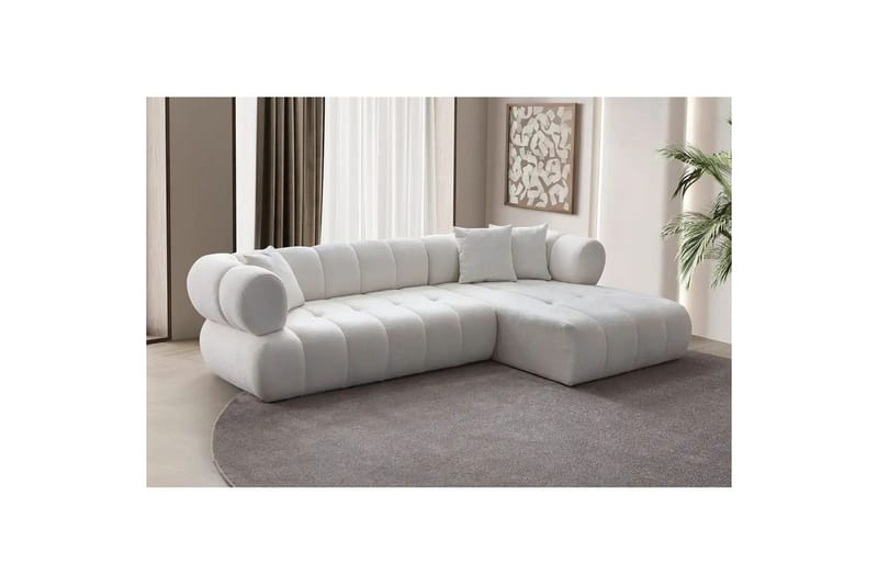 Mississauga Soffa med Divan 3-sits - Vit - Möbler - Soffa - Divansoffor & schäslongsoffa