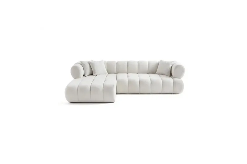 Mississauga Soffa med Divan 3-sits, Vit