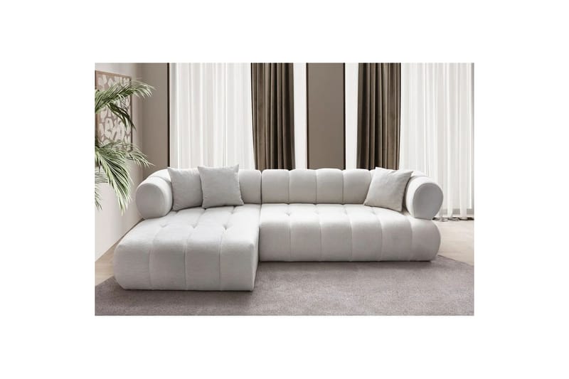 Mississauga Soffa med Divan 3-sits - Vit - Möbler - Soffa - Divansoffor & schäslongsoffa