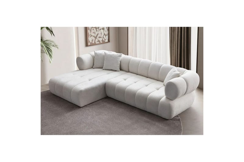 Mississauga Soffa med Divan 3-sits - Vit - Möbler - Soffa - Divansoffor & schäslongsoffa