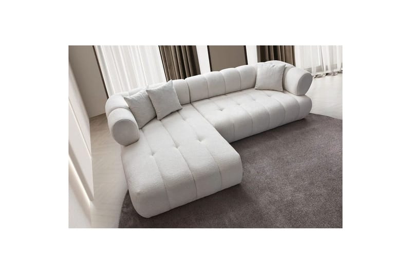 Mississauga Soffa med Divan 3-sits - Vit - Möbler - Soffa - Divansoffor & schäslongsoffa