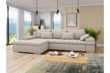 Naoma Soffa med Divan 3-sits - Beige - Möbler - Soffa - Divansoffor & schäslongsoffa