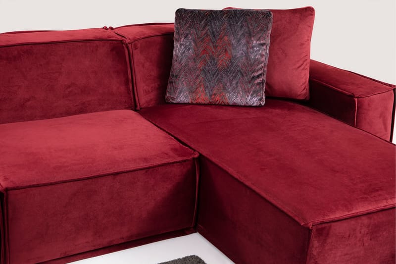 Nightcap Soffa m. Divan 4-sits - Burgundy - Möbler - Soffa - Divansoffor & schäslongsoffa