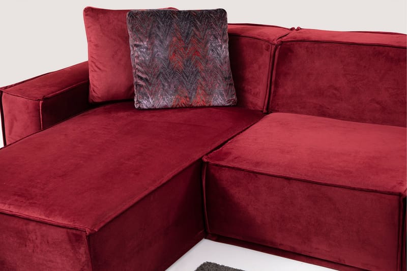 Nightcap Soffa m. Divan 4-sits - Burgundy - Möbler - Soffa - Divansoffor & schäslongsoffa