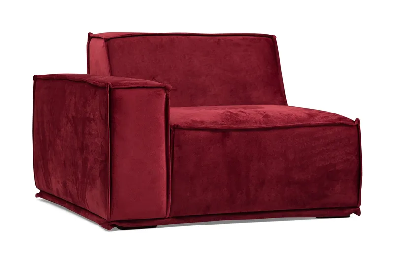 Nightcap Soffa m. Divan 4-sits - Burgundy - Möbler - Soffa - Divansoffor & schäslongsoffa