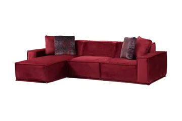 Nightcap Soffa m. Divan 4-sits - Burgundy - Möbler - Soffa - Divansoffor & schäslongsoffa