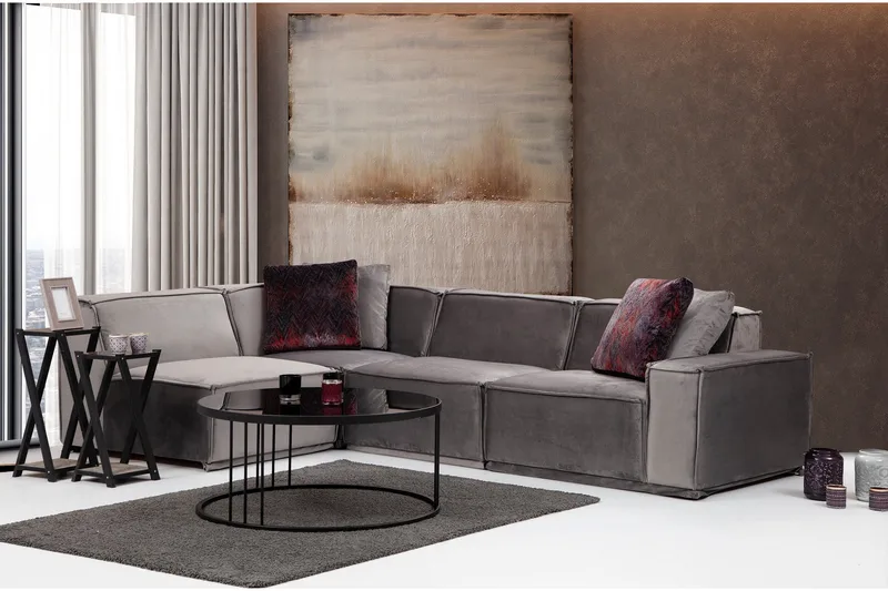 Nightcap Soffa m. Divan 4-sits - Grå - Möbler - Soffa - Hörnsoffa