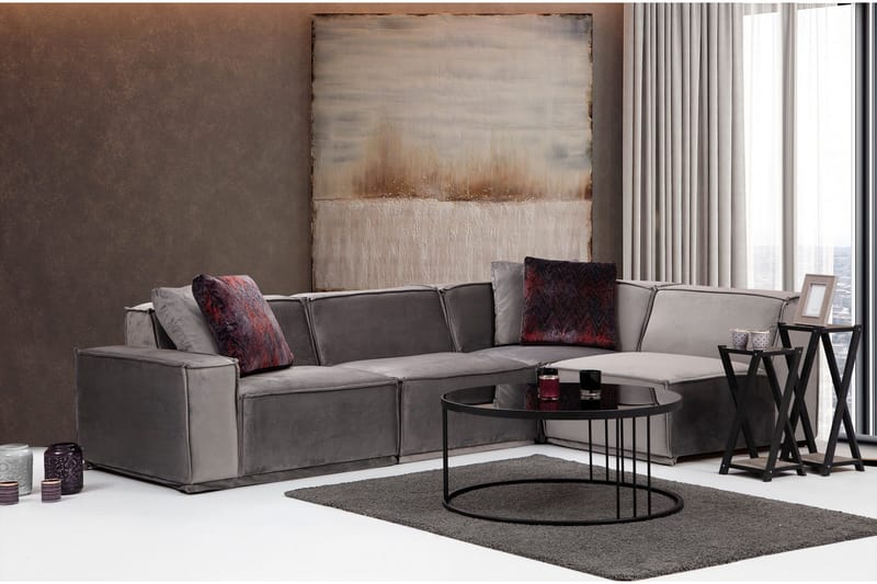 Nightcap Soffa m. Divan 4-sits - Grå - Möbler - Soffa - Hörnsoffa