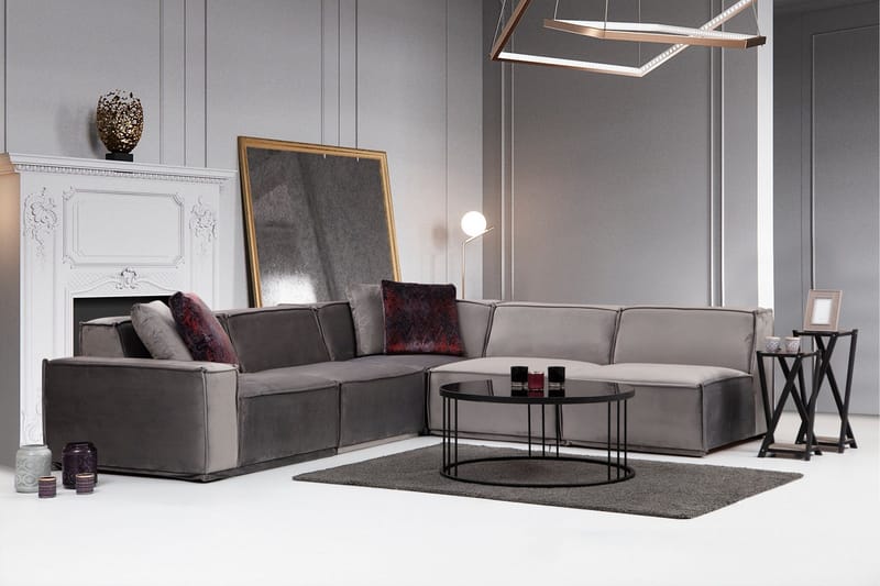 Nightcap Soffa m. Divan 6-sits - Grå - Möbler - Soffa - Hörnsoffa