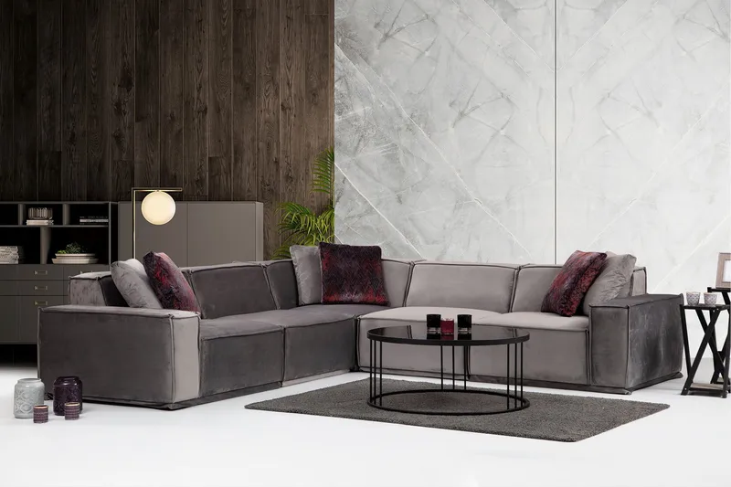 Nightcap Soffa m. Divan 6-sits - Grå - Möbler - Soffa - Hörnsoffa