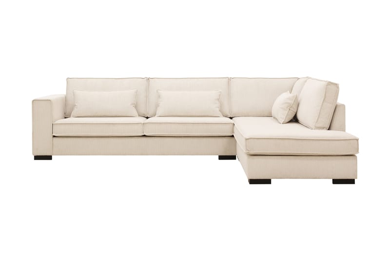 Nova 4-sits Högervänd L-formad Schäslongsoffa i Manchester - Beige - Möbler - Soffa - Divansoffor & schäslongsoffa