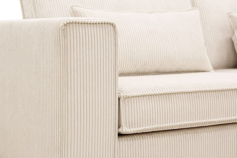 Nova 4-sits Högervänd L-formad Schäslongsoffa i Manchester - Beige - Möbler - Soffa - Divansoffor & schäslongsoffa