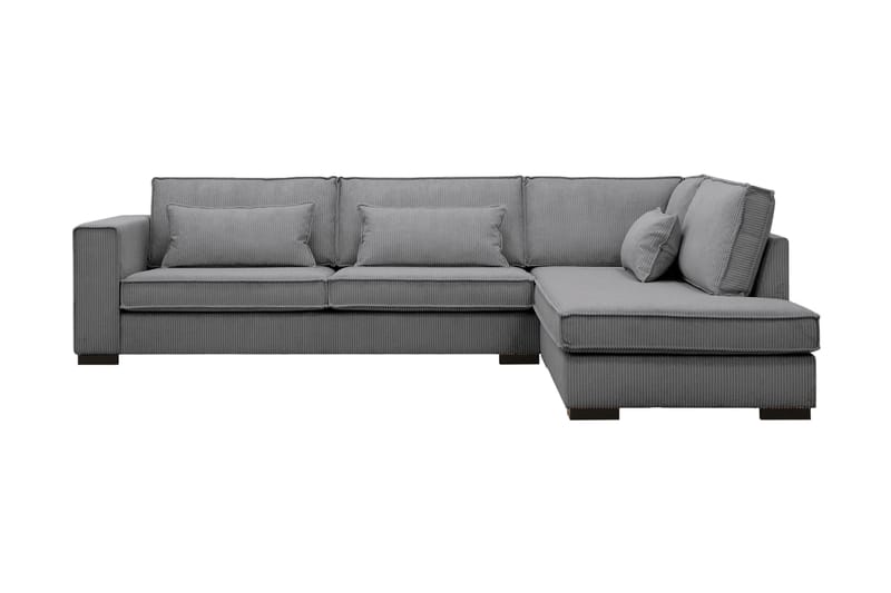 Nova 4-sits Högervänd L-formad Schäslongsoffa i Manchester - Mörkgrå - Möbler - Soffa - Divansoffor & schäslongsoffa