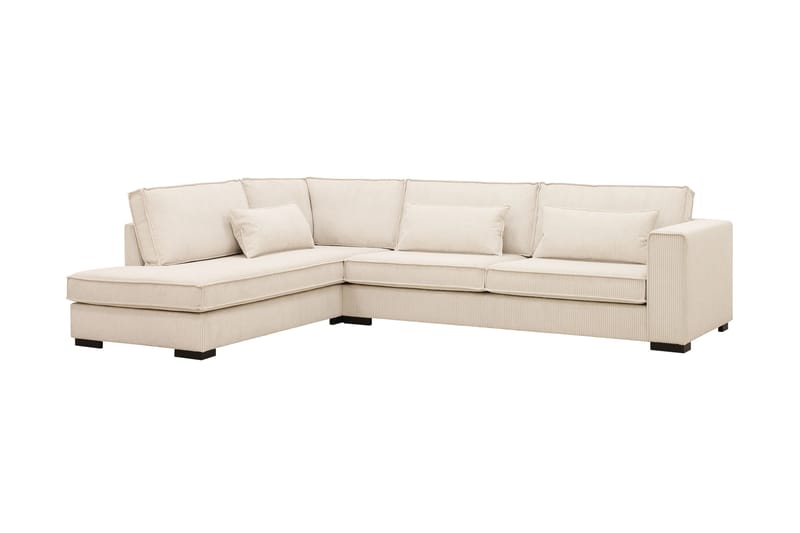 Nova 4-sits Vänstervänd L-formad Schäslongsoffa i Manchester - Beige - Möbler - Soffa - Divansoffor & schäslongsoffa