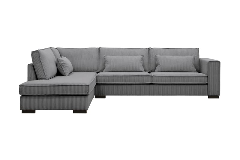 Nova 4-sits Vänstervänd L-formad Schäslongsoffa i Manchester - Mörkgrå - Möbler - Soffa - Divansoffor & schäslongsoffa
