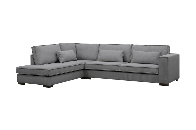 Nova 4-sits Vänstervänd L-formad Schäslongsoffa i Manchester - Mörkgrå - Möbler - Soffa - Divansoffor & schäslongsoffa