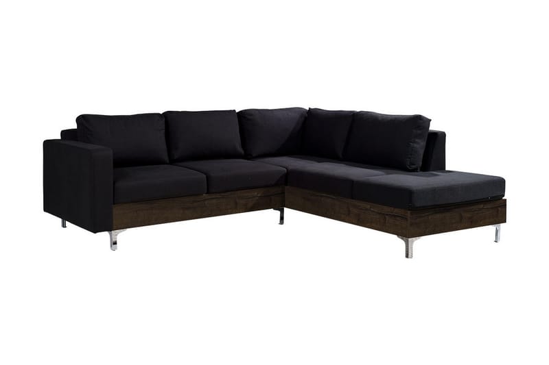 Oberting Soffa - Svart - Divansoffor & schäslongsoffa - 3 sits soffa med divan