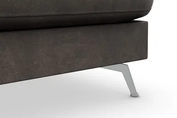 Ocean Lyx 4-sits Högervänd L-formad Schäslongsoffa i Konstläder - Mörkgrå - Möbler - Soffa - Divansoffor & schäslongsoffa