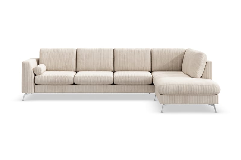 Ocean Lyx 4-sits Högervänd L-formad Schäslongsoffa i Manchester - Beige - Möbler - Soffa - Divansoffor & schäslongsoffa